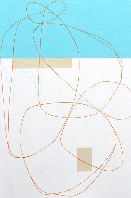 Drinking Water_acrylic and paper on  canvas_72x48_Maura Segal_5.1MB_2018